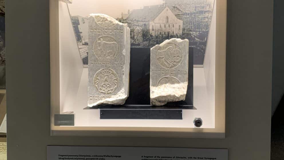 Exhibition objects in the Oshpitzin Jewish Museum, Oświęcim (Auschwitz), Poland